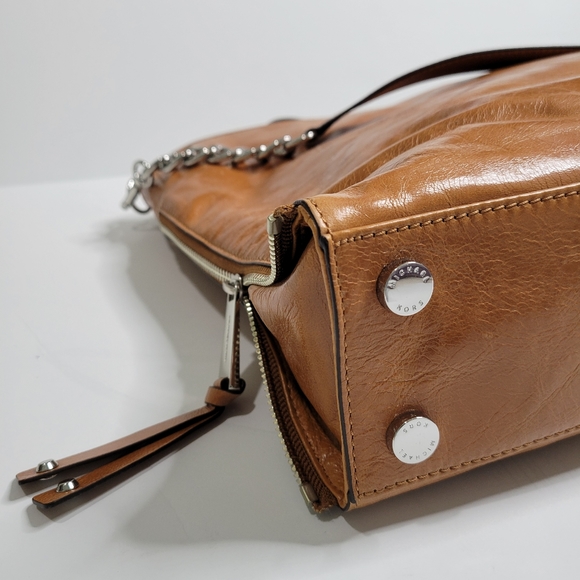 Michael Kors Devon Genuine Leather Large Tote Bag in Rich Caramel Magnetic Snap - Picture 9 of 15